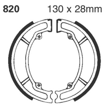 BRAKE SHOE EBC - PE 820