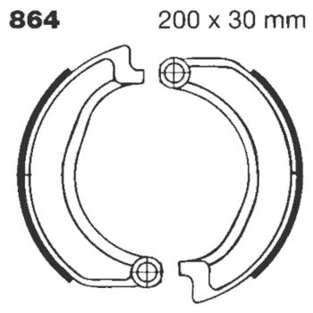 BRAKE SHOE EBC - PE 864