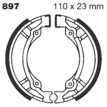 BRAKE SHOE EBC - PE 897