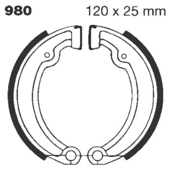BRAKE SHOE EBC - PE 980