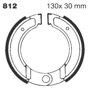 BRAKE SHOE EBC - PE 812G