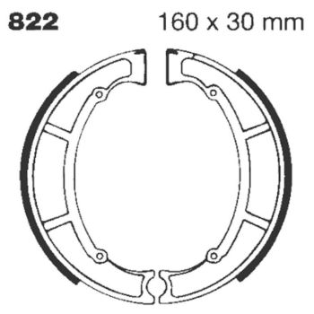 BRAKE SHOE EBC - PE 822G
