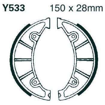 BRAKE SHOE EBC SCOOT 533