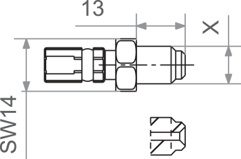FIT M10x1.25 MALE TI