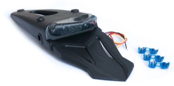 Psychic Rear Fender + Led-Light Smoke E-mark