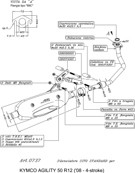 EXHAUST SITO KYMCO