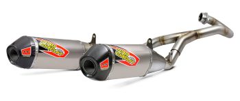 EXHST T6 DUAL SS/TI/CFCAP