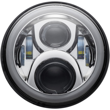 HEADLAMP 7 LED HALO CHR