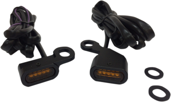 LIGHTS MRKR BLK AMBR 96-