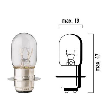 BULB 12V 25/25W P15d-25-1 10PK