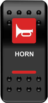 SWITCH ROCKER HORN-RED