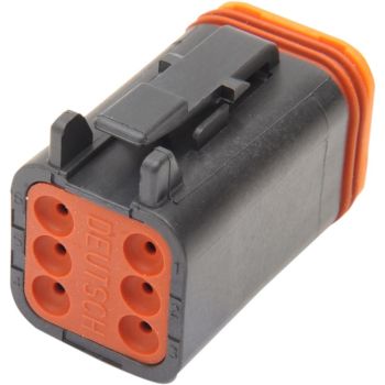 NAMZ PLUG,DEUTSCH,BLACK 6 PIN