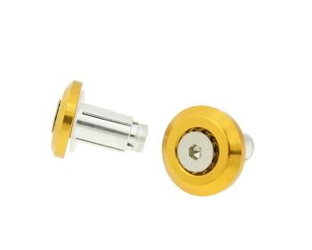 handlebar / bar end weights anti-vibration Mini CNC milled gold