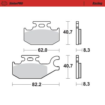 Moto-Master Brakepad Suzuki: LTA 700 / 750 Kingquad right