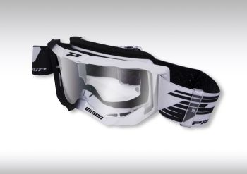 GOGGLES 3300 BLK/WH CLEAR