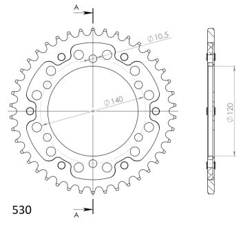 Supersprox Stealth Rear sprocket Gold
