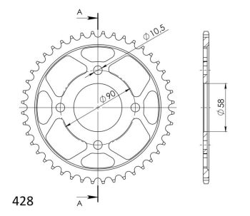 Supersprox Rear sprocket 1221.44