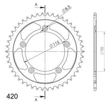 Supersprox Rear sprocket 894.48
