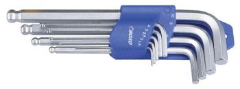 Pikkade kuuskantvõtmete komplekt, kuulpea 9-osa