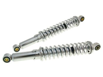 shock absorber set / shocks 340mm adjustable chrome for Puch