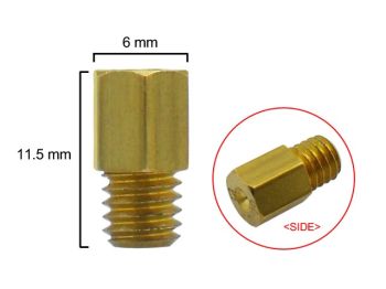 Main Jet # 410 , Hex, Fits: Mikuni