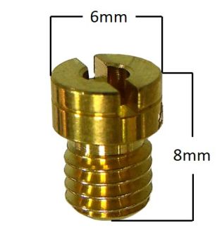 Main Jet, # 145 , Round small, M5, Fits: Keihin