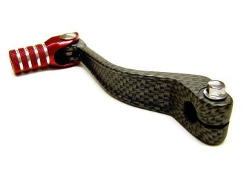 Tec-X Gear pedal, Carbon-style/Red, Derbi Senda