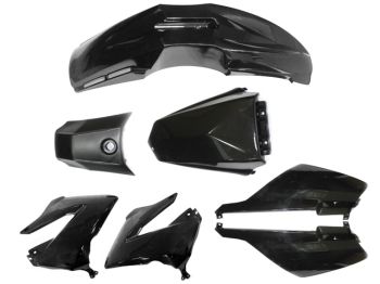 Tec-X Bodywork kit, Black, Derbi Senda 00-08