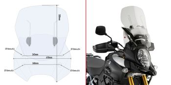 Givi Specific sliding wind-screen, Suzuki DL1000 V-STROM (2014)
