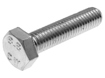hex cap screws / tap bolts DIN933 M8x35 full thread zinc plated steel (25 pcs)
