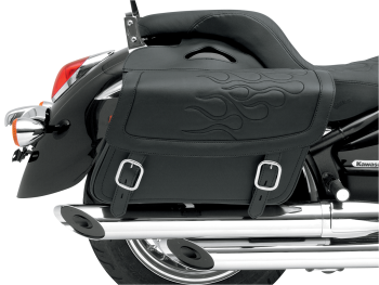 SADDLEBAG FLAME BLK MD
