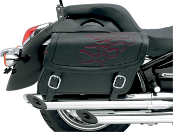 SADDLEBAG FLAME DK RD LG