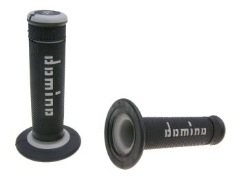 handlebar grip set Domino A190 off-road black / grey