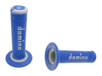 handlebar grip set Domino A190 off-road blue / grey