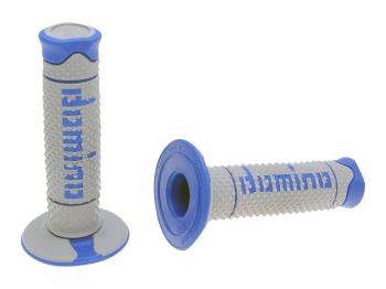 handlebar grip set Domino A260 off-road grey / blue