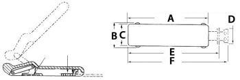peak rubber latch 96x29mm