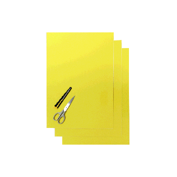 Blackbird Coloured sheet yellow 47x33cm (3pcs)