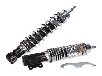 shock absorber kit front & rear Carbone Sport black / chrome for Vespa ET4, LX, LXV 125-150cc