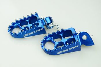 Scar Evolution Footpegs - Ktm/Husab./Husq./Sherco/Beta 05-17 Blue color