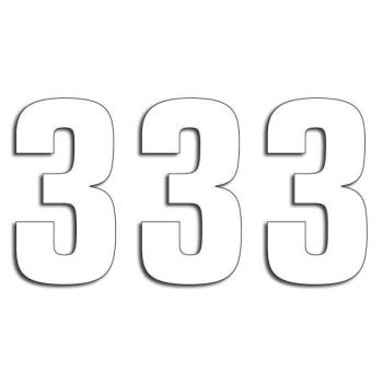NUMBER #3 16X7.5CM WH