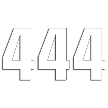 NUMBER #4 16X7.5CM WH