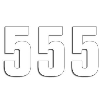 NUMBER #5 16X7.5CM WH