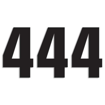 NUMBER #4 16X7.5CM BK