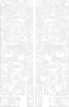 FORK DECAL WT COMIC MAT