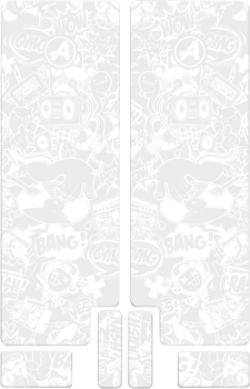 FORK DECAL WT COMIC MAT