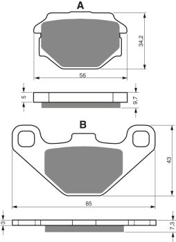 GOLDFREN Brake Pads 094 Ceramic Carbon K1