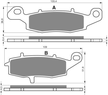 GOLDFREN Brake Pads 124 Ceramic carbon AD