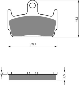 GOLDFREN Brake Pads 131 Ceramic carbon AD SYM Jet SportX 50 06-15 Rear