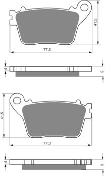GOLDFREN Brake Pads 242 Ceramic Carbon AD