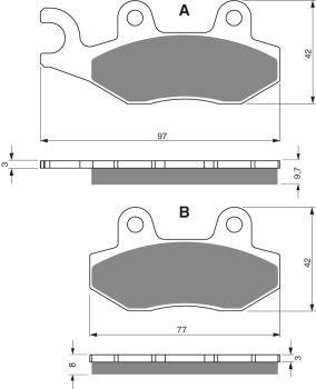 GOLDFREN Brake Pads 247 Ceramic Carbon S3